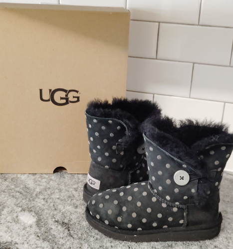 Girls ugg bailey button polka - ugg,